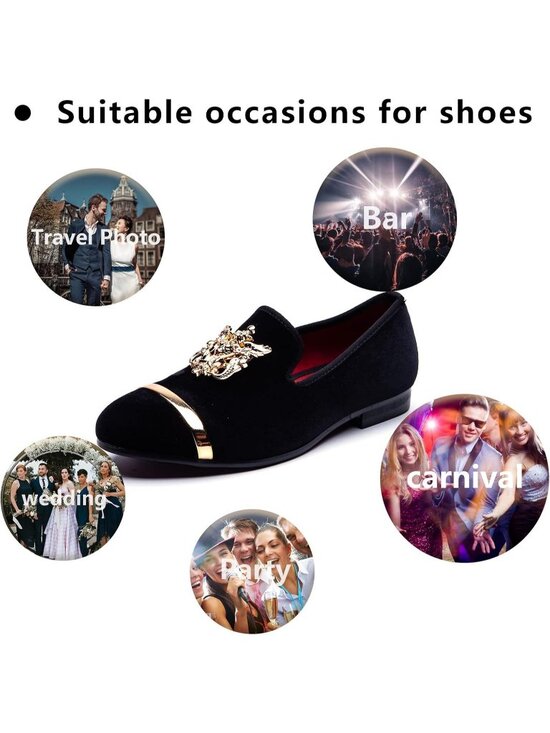 Meijiana Men\'s Black12 Microfiber Loafers Buckle PU Leather Weeding Dress Shoes main image 6
